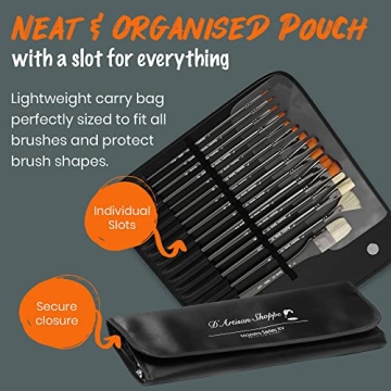 Professional Paint Brushes for Artists 15 Piece Set