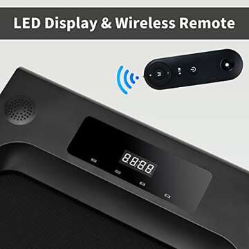 Gallelife Walking Pad, Under Desk Treadmill, 2 in 1 Walkstation Walking Pad Treadmill Portable Desk Treadmill Installation Free with Remote Control Walking and Jogging Machine for Home/Office