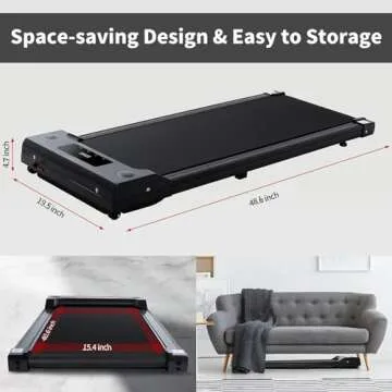 Gallelife Walking Pad, Under Desk Treadmill, 2 in 1 Walkstation Walking Pad Treadmill Portable Desk Treadmill Installation Free with Remote Control Walking and Jogging Machine for Home/Office