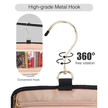 Relavel Hanging Toiletry Bag Compact Waterproof Travel Organizer