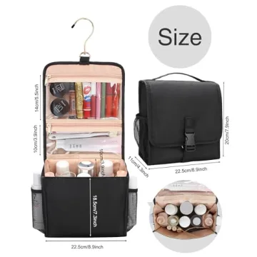 Relavel Hanging Toiletry Bag Compact Waterproof Travel Organizer