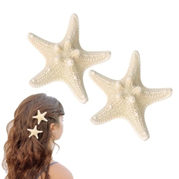 OBTANIM 2 Pcs Starfish Hair Clip Set – Whimsical Mermaid Accessories for All Ages