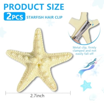 OBTANIM Starfish Hair Clips - Beachy Fun for Everyone