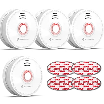 SITERWELL Smoke Detector with Battery & Magnetic Kit