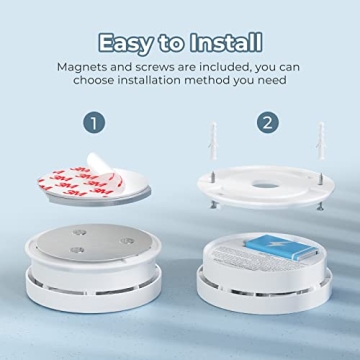SITERWELL Smoke Detector with Battery & Magnetic Kit