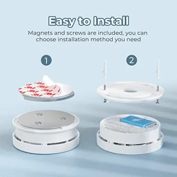 SITERWELL Smoke Detector with Battery & Magnetic Kit