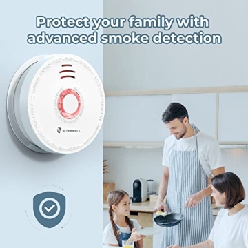 SITERWELL Smoke Detector with Battery & Magnetic Kit