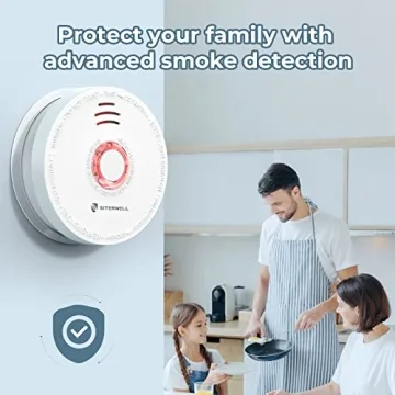 SITERWELL Smoke Detector with Battery & Magnetic Kit