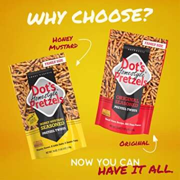 Dot's Homestyle Pretzels 18 Ounce Family Size Original Seasoned Pretzel Twists (2 Pack)