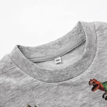 Cozy Akyzic Boys Dinosaur Sweatshirt for Ages 1-8