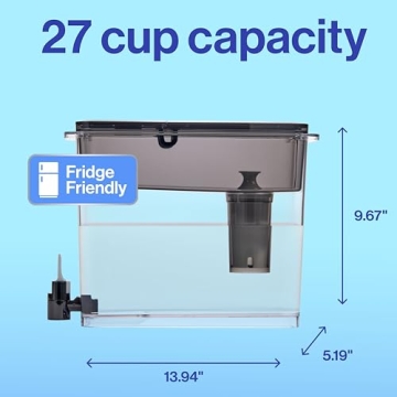 Brita™ Extra Large 27 Cup Dispenser - Brita Plus Filter, UltraMax, Black