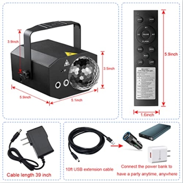 BUCLHOZ Party Lights - RGB Disco Ball Amp Up Your Parties!