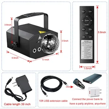 BUCLHOZ Party Lights - RGB Disco Ball Amp Up Your Parties!