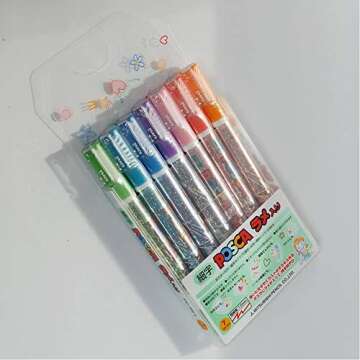 POSCA PC-3ML Glitter Paint Marker - Full Range Set of 7 Pens
