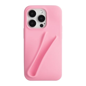 TRADAY Pink Lip Gloss Phone Case for iPhone 14 Pro - Stylish & Protective