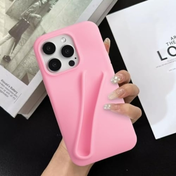 Stylish Pink Lip Gloss Phone Case for iPhone 14 Pro