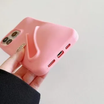 Stylish Pink Lip Gloss Phone Case for iPhone 14 Pro