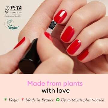 Manucurist • Green Flash Top Coat • Vegan LED Gel Nail Polish Top Coat • 12-Free • Plant-Bas...