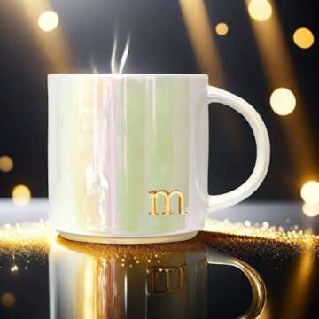 COLLECTIVE HOME - Personalized Ceramic Coffee Mug with Iridescent Finish and Unique Design