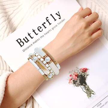 Stylish GOOJIDS Bamboo Tube Bangles Bracelet for Women