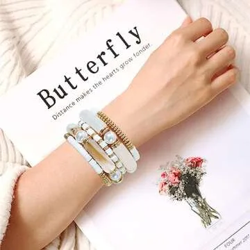 Stylish GOOJIDS Bamboo Tube Bangles Bracelet for Women