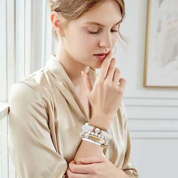 Stylish GOOJIDS Bamboo Tube Bangles Bracelet for Women