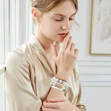 Stylish GOOJIDS Bamboo Tube Bangles Bracelet for Women