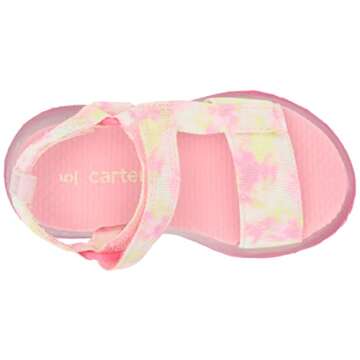 carter's Girls Curazo Sandal, Multi, 10 Toddler