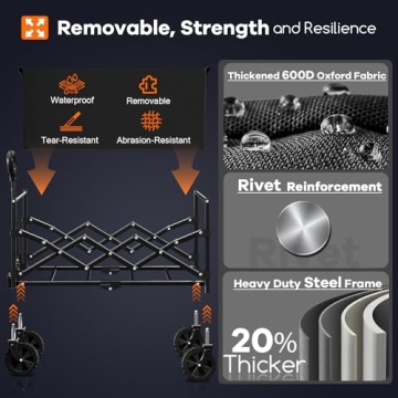 Collapsible Wagon Cart - Lightweight & Heavy Duty