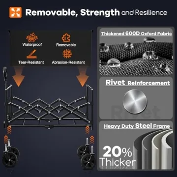 Collapsible Wagon Cart - Lightweight & Heavy Duty