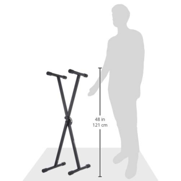 Amazon Basics Adjustable Piano Stand - Black