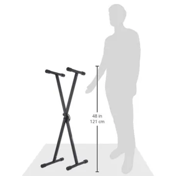 Amazon Basics Adjustable Piano Stand - Black