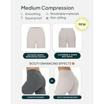 PAVOI ACTIVE Sculpting Shorts | High Waisted Butt Shaping 6" Women's Biker Low Impact Shorts | FlexF...