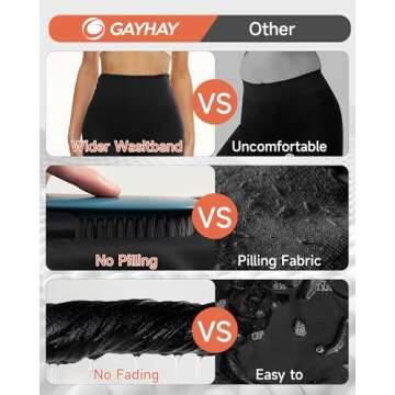 GAYHAY High Waisted Biker Shorts for Women - 8"/5"/3" Soft Black Spandex Shorts for Workout Volleyba...