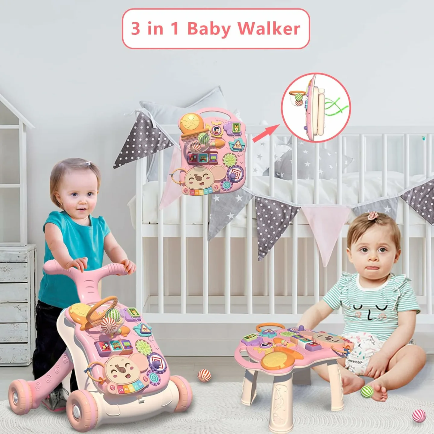 QDRAGON Baby Walker & Activity Center for Infants