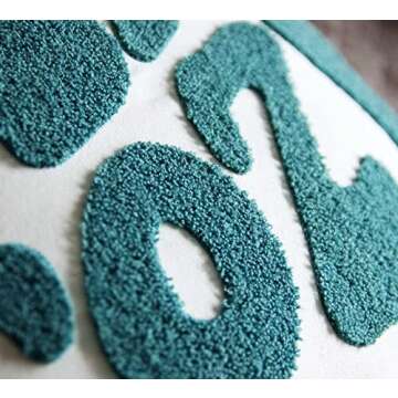 FAVDEC Embroidered Stay Cozy Decorative Throw Pillow Cover, Stay Cozy 18 Inches x 18 Inches Cover Only