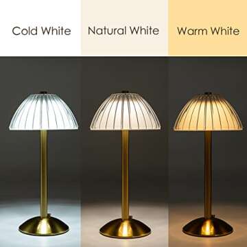 HEQET Cordless Table Lamps - Stylish and Adjustable Mood Lighting for Home