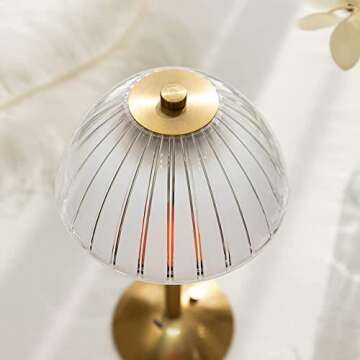 Stylish HEQET Cordless Table Lamp - Adjustable Lighting