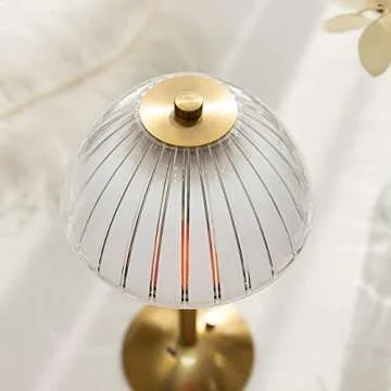 Stylish HEQET Cordless Table Lamp - Adjustable Lighting