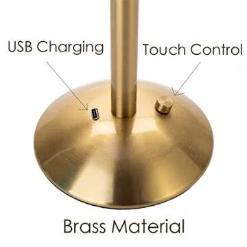 Stylish HEQET Cordless Table Lamp - Adjustable Lighting