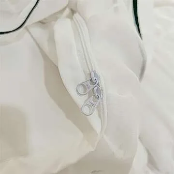 IHOUSTRIY White Duvet Cover Queen Size, Ruffle Beddding Set with Bowtie, 3 Pieces Comforter Cover Set with Zipper Closure, Girl Bedding with Pillowcase - Whte, Queen