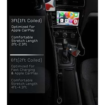 [Apple MFi Certified] iPhone Coiled Lightning Cable for Car, esbeecables 2Pack 6FT Retractable iPhone Fast Charger Cord USB to Lightning Cable for iPhone 14/13/12/11Pro/XS MAX/XR/XS/X/8/7/iPad/Carplay