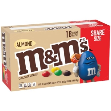 Delicious M&M'S Almond Chocolate Candy 18-Count Pouch for Sharing