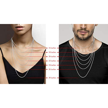 Miabella Italian 925 Sterling Silver Rope Chain Necklace