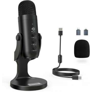 USB Condenser Mic for Gaming & YouTube Podcasting