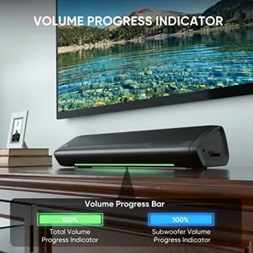 Saiyin 2.1 Sound Bar with Subwoofer Deep Bass Bluetooth TV