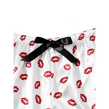 WDIRARA Women's Sleepwear Satin Short Sleeve Pajama Set