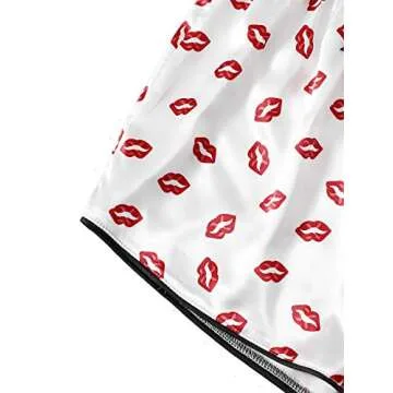 WDIRARA Women's Sleepwear Satin Short Sleeve Pajama Set