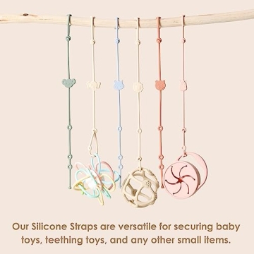 ROCCED Baby Toy Straps, Durable Silicone 6-Piece Set