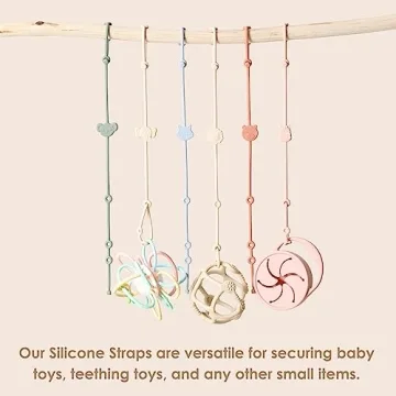 ROCCED Baby Toy Straps, Durable Silicone 6-Piece Set